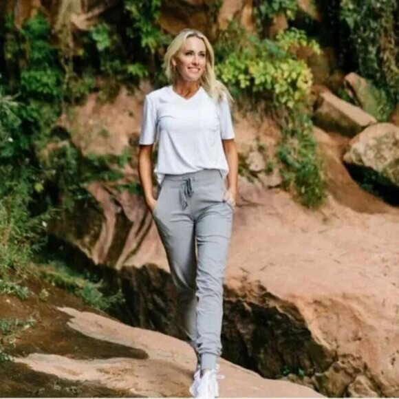 ZYIA Active Women's Heathered Gray Ascend Joggers- Size Small-Athleisure - Picture 4 of 12